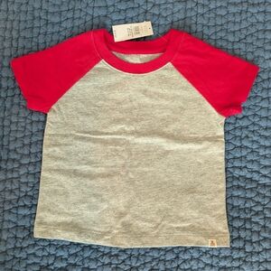 GAP Red and Gray Kids Raglan Tee